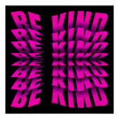 WEES VRIENDELIJK TEKST EFFECT ROZE TYPOGRAFIE PERFECT POSTER (Voorkant)