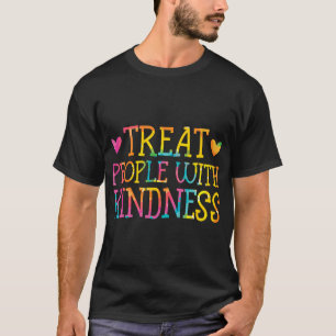 Wees vriendelijk trendy preppy hippie t-shirt