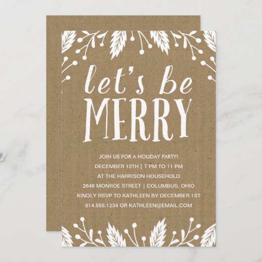 Wees vriendelijk | Uitnodiging feestdag (Voorkant / Achterkant)