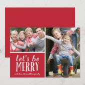 Wees vriendelijk | Vakantieknopkaart Feestdagenkaart (Voorkant / Achterkant)