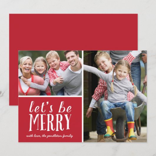 Wees vriendelijk | Vakantieknopkaart Feestdagenkaart (Voorkant / Achterkant)