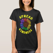 Wees vriendelijk verspreid vriendelijkheid bloem k t-shirt (Voorkant)