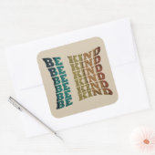 Wees vriendelijk vierkante sticker (Envelop)