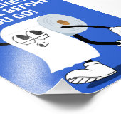 Wees vriendelijk voor je achter - grappige badkame foto afdruk (Hoek)