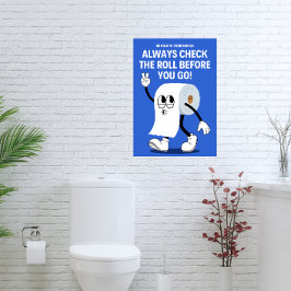 Wees vriendelijk voor je achter - grappige badkame foto afdruk