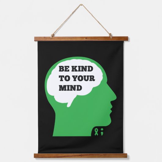 Wees vriendelijk voor je geestelijke gezondheid Me Hangend Wandkleed (Voorkant)