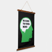 Wees vriendelijk voor je geestelijke gezondheid Me Hangend Wandkleed (Gebogen)