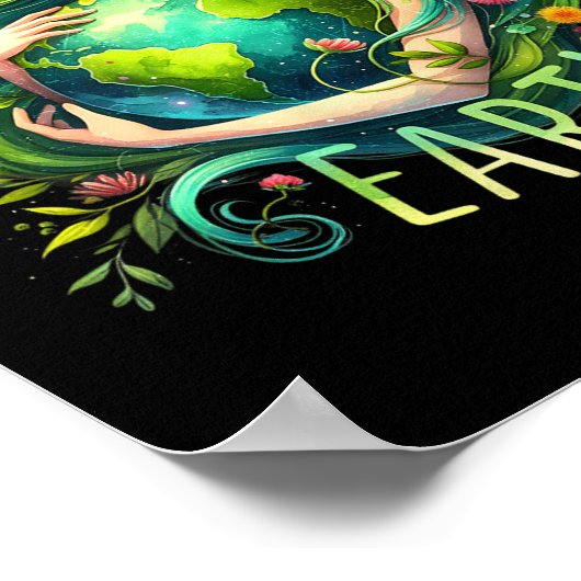 Wees vriendelijk voor Moeder Natuur Earth Day Eart Poster (Hoek)