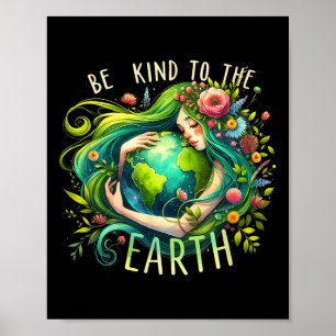 Wees vriendelijk voor Moeder Natuur Earth Day Eart Poster