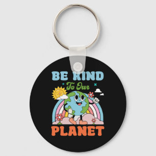 Wees vriendelijk voor onze planeet Earth Day 2025 Sleutelhanger