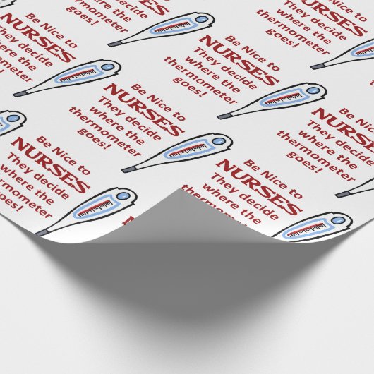 Wees vriendelijk voor verpleegkundigen cadeaupapier (Hoek)