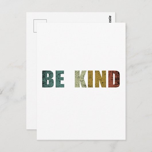 Wees vriendelijk vriendelijkheid briefkaart (Voorkant / Achterkant)