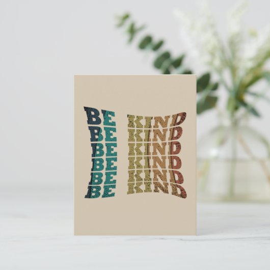 Wees vriendelijk vriendelijkheid briefkaart (Staand voorkant)