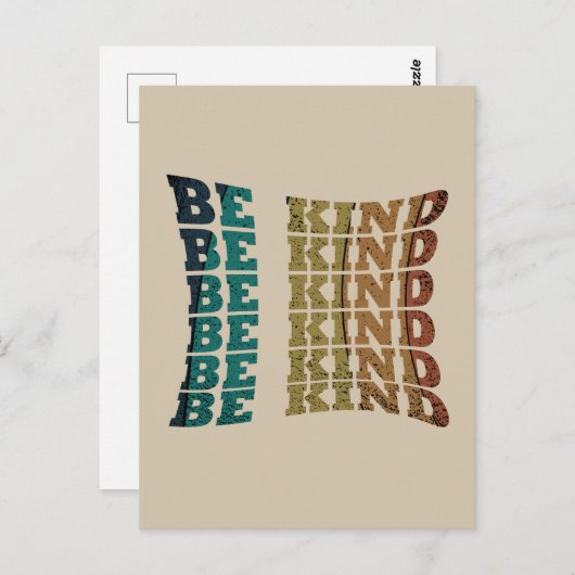 Wees vriendelijk vriendelijkheid briefkaart (Voorkant / Achterkant)