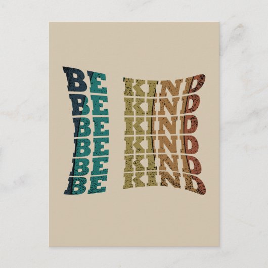 Wees vriendelijk vriendelijkheid briefkaart (Voorkant)