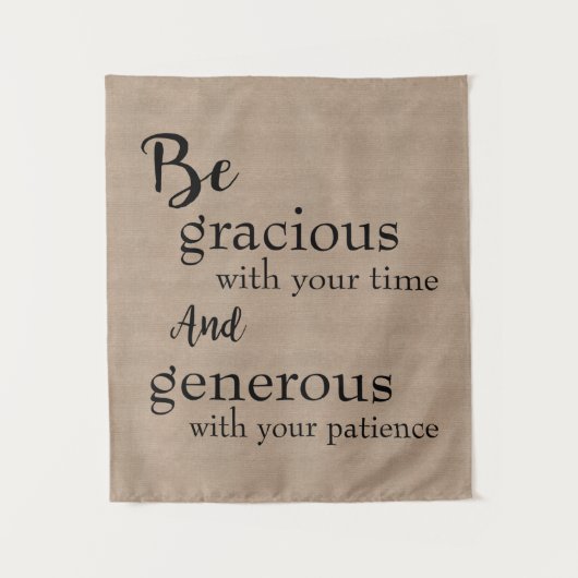 Wees vriendelijk wandkleed (Voorkant)