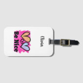 Wees vriendelijk Waterverf Bagagelabel (Voorkant (horizontaal))