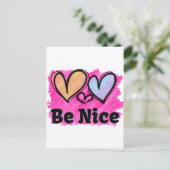 Wees vriendelijk Waterverf Briefkaart (Staand voorkant)