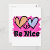 Wees vriendelijk Waterverf Briefkaart (Voorkant / Achterkant)