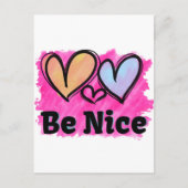 Wees vriendelijk Waterverf Briefkaart (Voorkant)