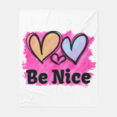 Wees vriendelijk Waterverf Fleece Deken (Voorkant)