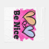 Wees vriendelijk Waterverf Fleece Deken (Voorkant (Horizontaal))