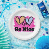 Wees vriendelijk Waterverf Papieren Bordje (Feest)