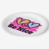 Wees vriendelijk Waterverf Papieren Bordje (Gekanteld)