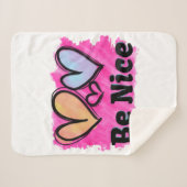 Wees vriendelijk Waterverf Sherpa Deken (Voorkant (horizontaal))