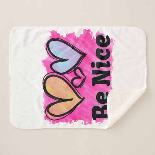 Wees vriendelijk Waterverf Sherpa Deken (Voorkant (horizontaal))