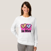 Wees vriendelijk Waterverf T-shirt (Voorkant volledig)