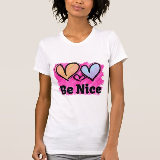 Wees vriendelijk Waterverf T-shirt (Voorkant)
