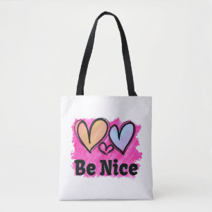 Wees vriendelijk Waterverf Tote Bag