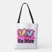 Wees vriendelijk Waterverf Tote Bag (Achterkant)