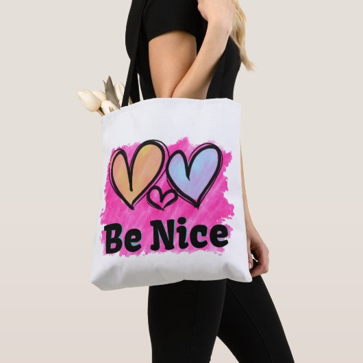 Wees vriendelijk Waterverf Tote Bag (Dichtbij)