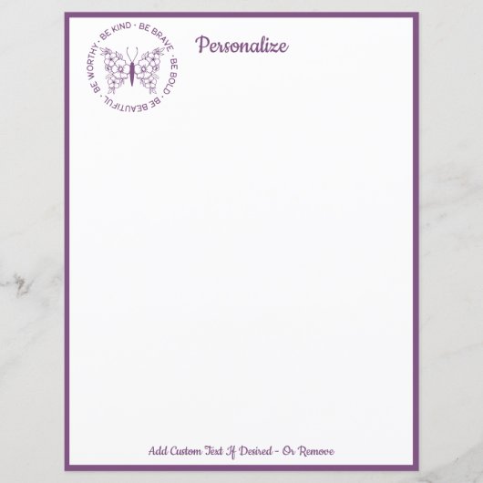 Wees vriendelijk Wees moedig citaat - Custom Stati (Voorkant)