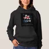 Wees vriendelijk, wees positief, Hoodie W (Voorkant)