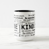Wees vriendelijk Word Cloud inspirerende woorden Mok (Midden)