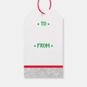Wees vriendelijk, zilveren Label met kerstcadeaus Cadeaulabel (Achterkant)