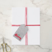 Wees vriendelijk, zilveren Label met kerstcadeaus Cadeaulabel (Met Touw)