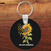 Wees vriendelijk Zonnebloem RSD CRPS Awareness Sleutelhanger (Voorkant)