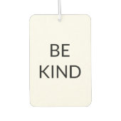 Wees vriendelijk, zwart-wit minimalistisch luchtverfrisser (Voorkant)