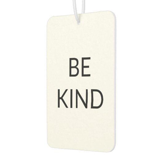 Wees vriendelijk, zwart-wit minimalistisch luchtverfrisser (Links)