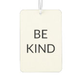 Wees vriendelijk, zwart-wit minimalistisch luchtverfrisser (Achterkant)