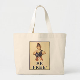 Wees vrij! jumbo canvas tas