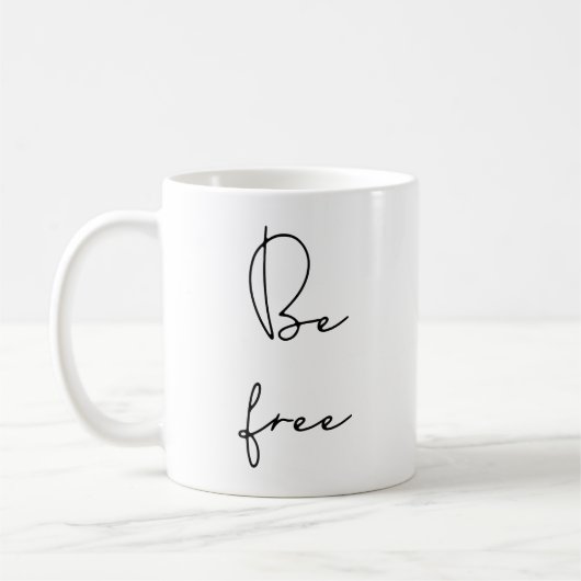 Wees vrij koffiemok (Links)