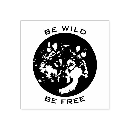 Wees vrij! rubberstempel (Afrduk)