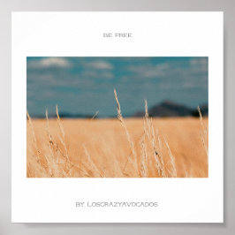 Wees vrij Savannah Golden Grass Africa Poster