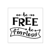Wees vrij Wees onbevreesd Typografie Rubber Stamp Rubberstempel (Afrduk)