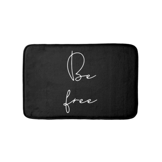 Wees vrij wit lettertype badmat (Voorkant)